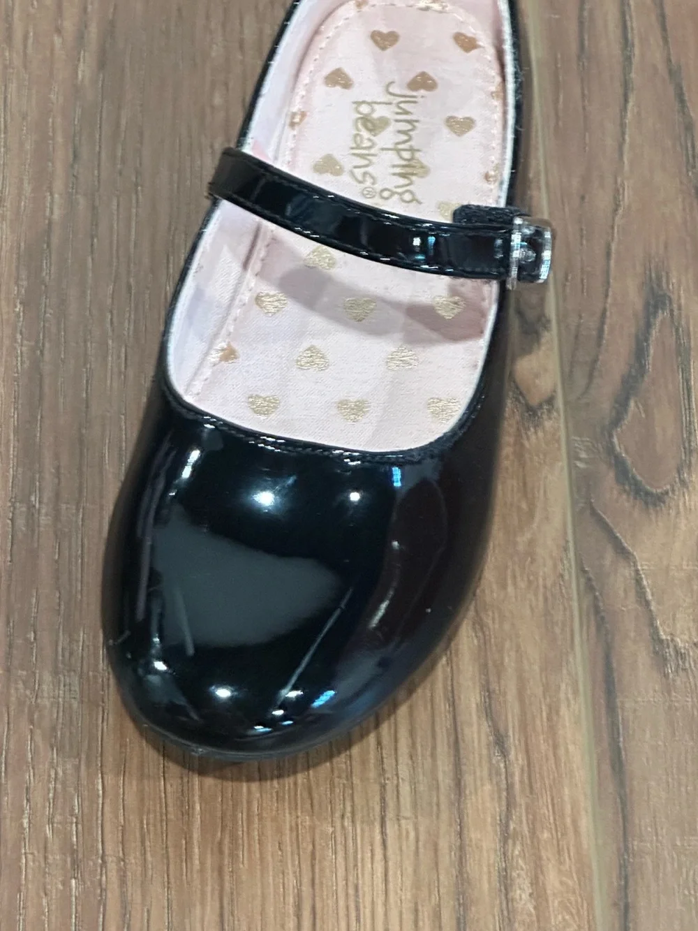 Jumping Beans Black Patent Mary Jane Dress Shoes Size 11